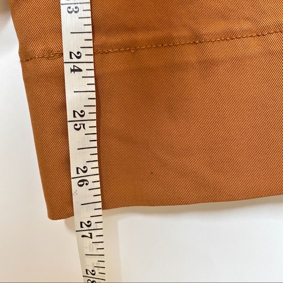 J Crew Pants Wide Leg Pull On Chino Orange Rust High Rise Full Length Size Small - Picture 15 of 15